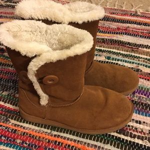 Fuzzy Ankle Boots- size 8